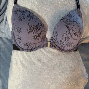 Cacique Front Hook Boost Plunge Women's Bra size 40C in blue